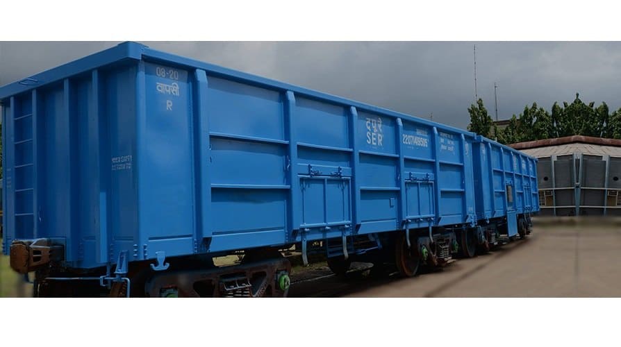 Indian Railways BOXN freight wagon used for coal transport on railway siding