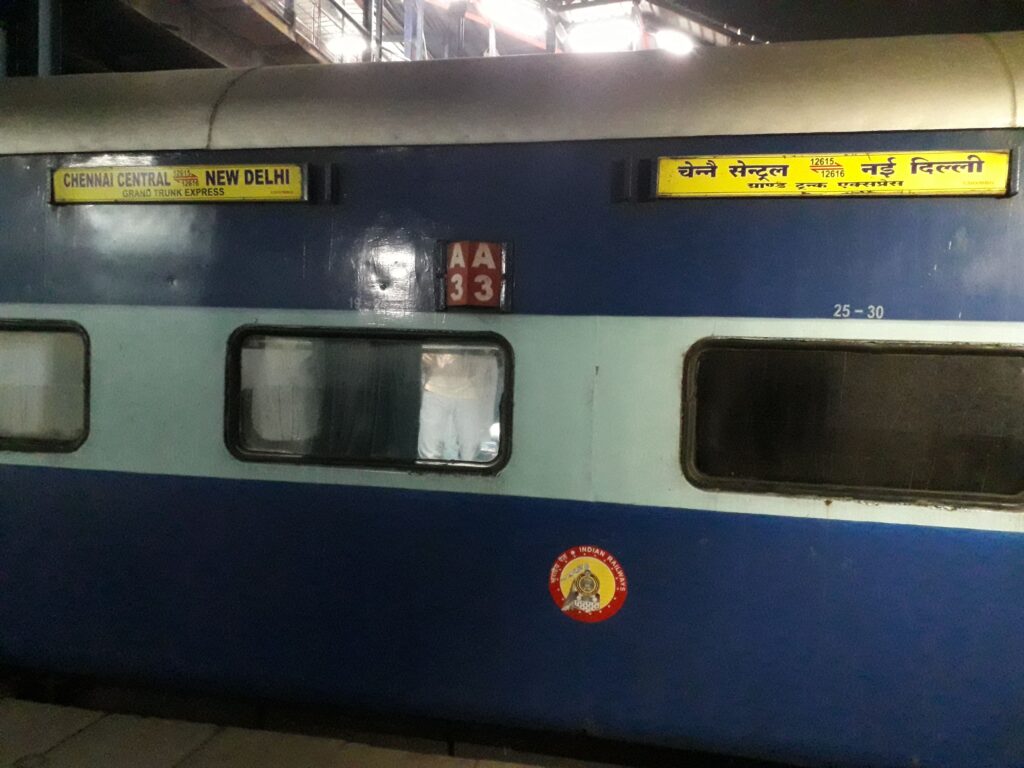 Grand Trunk Express train coach Chennai to New Delhi one of the oldest trains in India still running