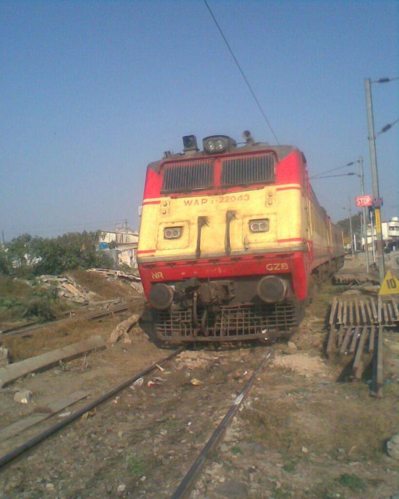 Indian Railways electric locomotive on track representing long distance trains with high passenger demand in India